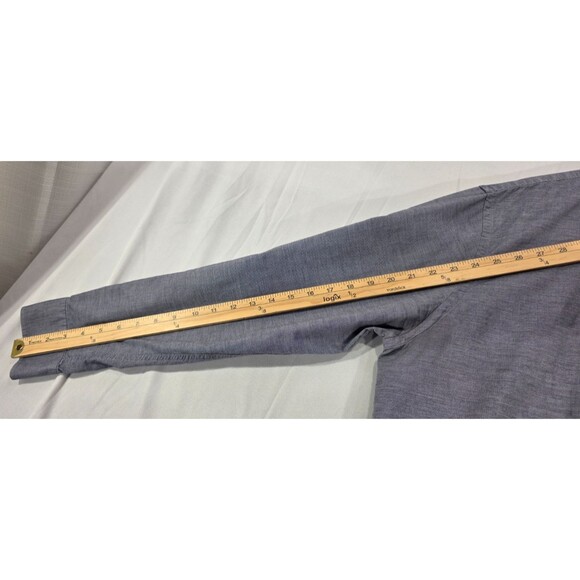 UNTUCKit Shirt Mens Long Sleeve Button Up Cotton Micro Print Blue Gray Size 2XL - Picture 12 of 12